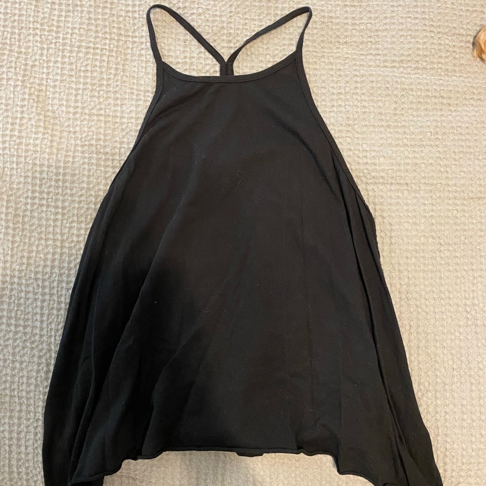 Size M black high neck tank top